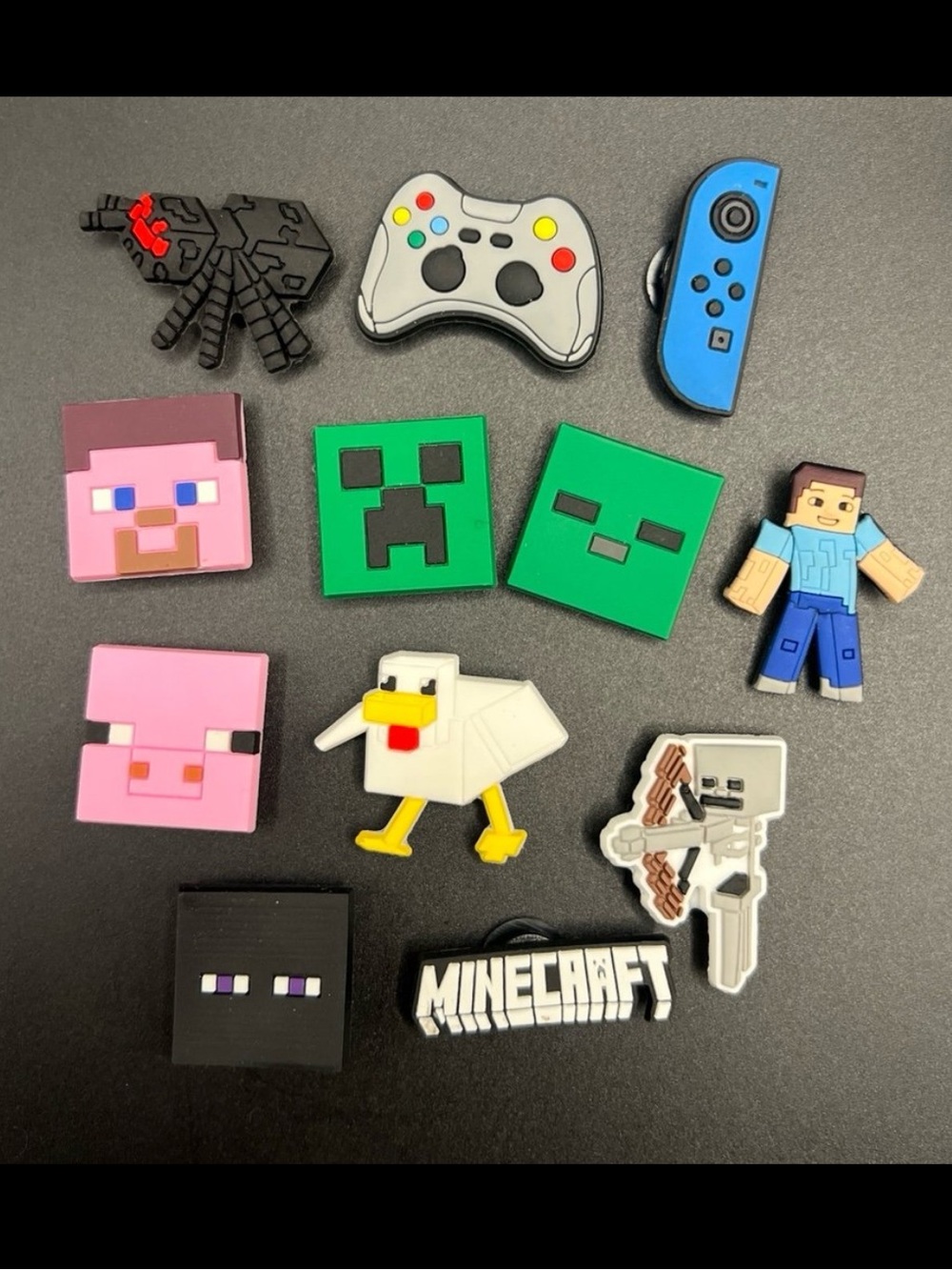 ♡♡ set of 12pcs Minecraft spider game controllers shoe charms